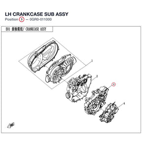 LH CRANKCASE SUB ASSY product image