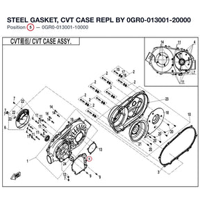 STEEL GASKET, CVT CASE REPL BY 0GR0-013001-20000 product image