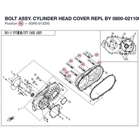 BOLT ASSY. CYLINDER HEAD COVER REPL BY 0800-021100 product image