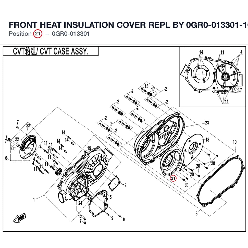 FRONT HEAT INSULATION COVER REPL BY 0GR0-013301-10000 product image