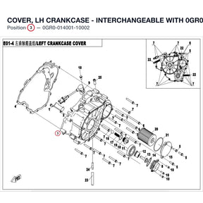 COVER, LH CRANKCASE - INTERCHANGEABLE WITH 0GR0-014001-10000 product image