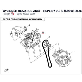 CYLINDER HEAD SUB ASSY - REPL BY 0GR0-022000-30000 product image