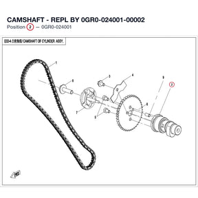 CAMSHAFT - REPL BY 0GR0-024001-00002 product image