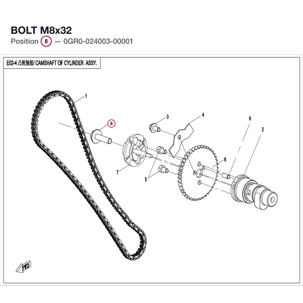 BOLT M8x32 product image
