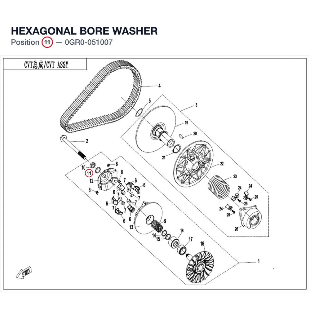 HEXAGONAL BORE WASHER product image