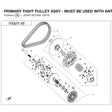 PRIMARY TIGHT PULLEY ASSY - MUST BE USED WITH ANTI CLOCKWISE NUT  - INTERCH 0GR0-051200-10000 product image