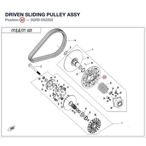 DRIVEN SLIDING PULLEY ASSY product image