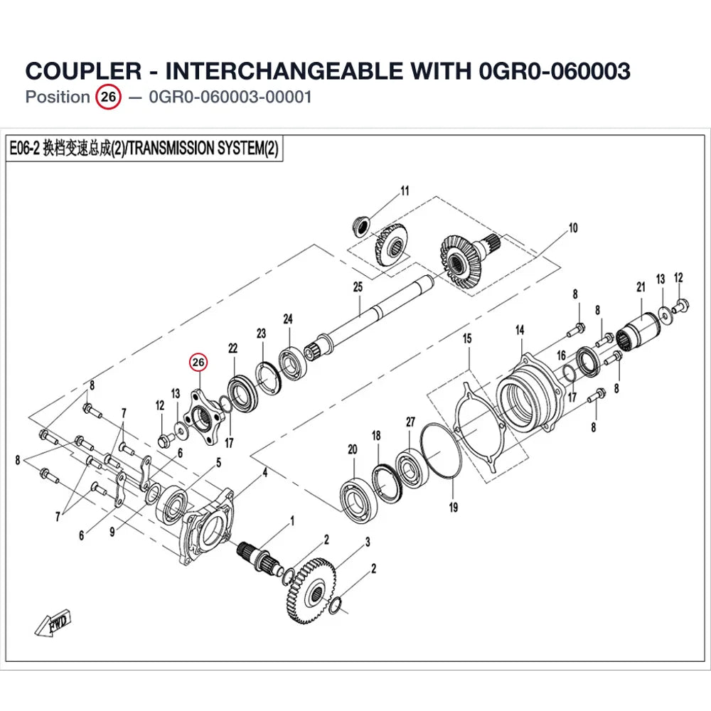 COUPLER - INTERCHANGEABLE WITH 0GR0-060003 product image
