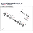 NEEDLE BEARING 20x25x12 product image