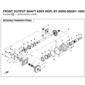 FRONT OUTPUT SHAFT ASSY REPL BY 0GR0-062301-10001 product image