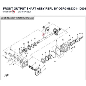 FRONT OUTPUT SHAFT ASSY REPL BY 0GR0-062301-10001 product image