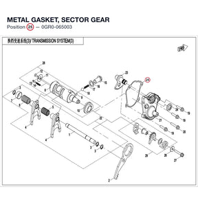 METAL GASKET, SECTOR GEAR product image
