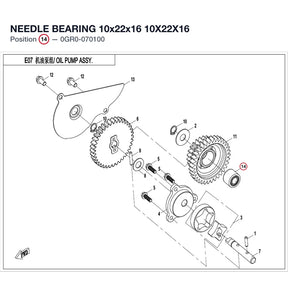 NEEDLE BEARING 10x22x16 product image