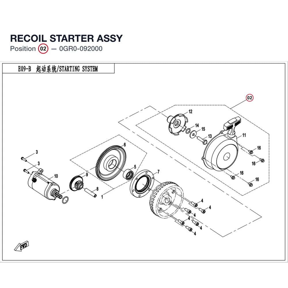 RECOIL STARTER ASSY product image