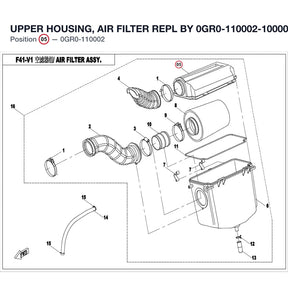 UPPER HOUSING, AIR FILTER REPL BY 0GR0-110002-10000 product image