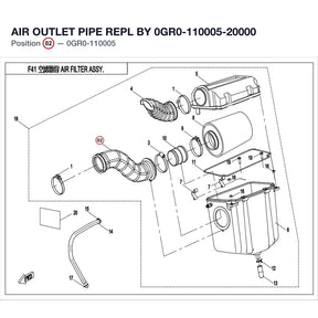 AIR OUTLET PIPE REPL BY 0GR0-110005-20000 product image