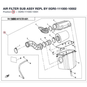 AIR FILTER SUB ASSY REPL BY 0GR0-111000-10002 product image