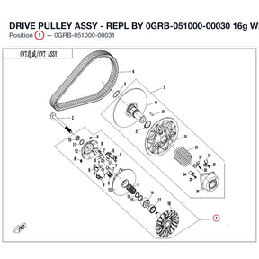 DRIVE PULLEY ASSY - REPL BY 0GRB-051000-00030 product image