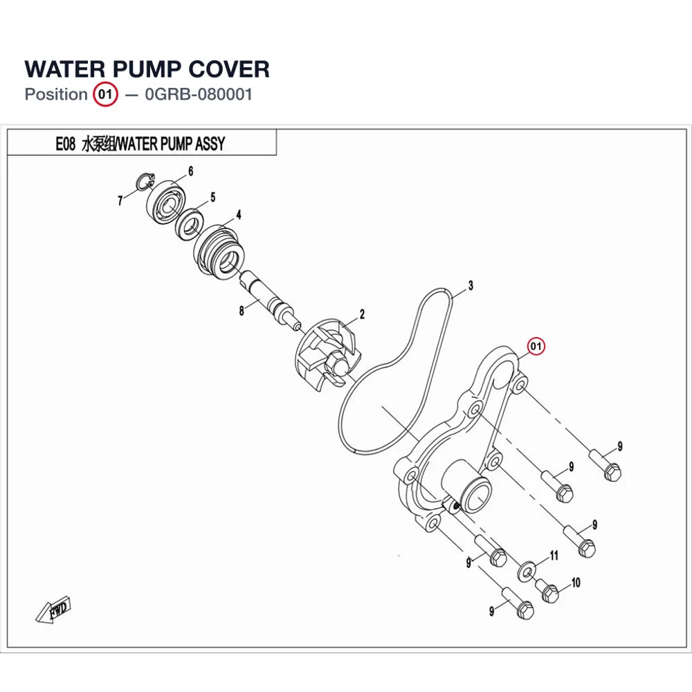 WATER PUMP COVER product image
