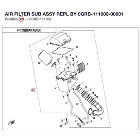 AIR FILTER SUB ASSY REPL BY 0GRB-111000-00001 product image