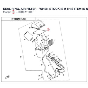 SEAL RING, AIR FILTER - WHEN STOCK IS 0 THIS ITEM IS NO LONGER AVAILABLE product image