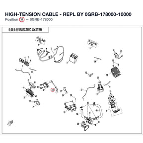 HIGH-TENSION CABLE - REPL BY 0GRB-178000-10000 product image