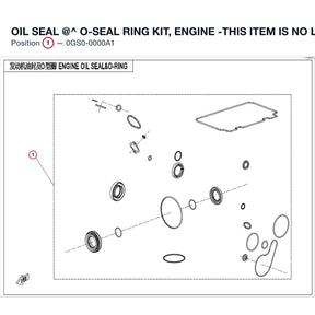 OIL SEAL @^ O-SEAL RING KIT, ENGINE - WHEN STOCK IS 0 - THIS ITEM IS NO LONGER AVAILABLE product image