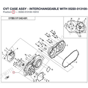CVT CASE ASSY - INTERCHANGEABLE WITH 0GS0-013100-10020 product image
