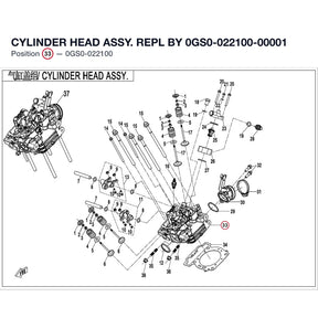 CYLINDER HEAD ASSY. REPL BY 0GS0-022100-00001 product image