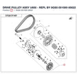 DRIVE PULLEY ASSY U600 - REPL BY 0GS0-051000-00022 product image