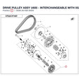 DRIVE PULLEY ASSY U600 - INTERCHANGEABLE WITH 0GS0-051000-00021 product image
