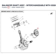 BALANCER SHAFT ASSY - INTERCHANGEABLE WITH  0GS0-160000-00020 product image