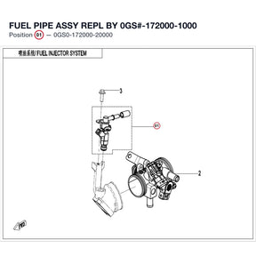 FUEL PIPE ASSY REPL BY 0GS#-172000-1000 product image