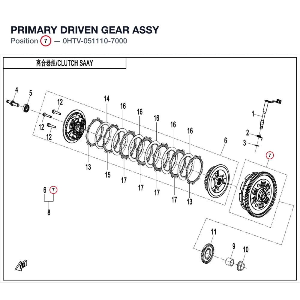 PRIMARY DRIVEN GEAR ASSY product image