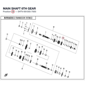 MAIN SHAFT 6TH GEAR product image