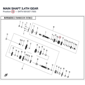 MAIN SHAFT 3,4TH GEAR product image