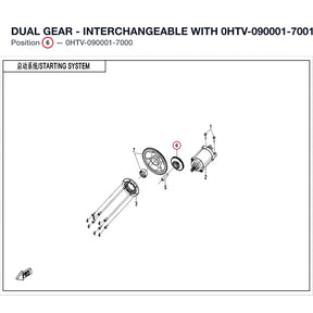 DUAL GEAR - INTERCHANGEABLE WITH 0HTV-090001-7001 product image
