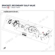 BRACKET, SECONDARY GULP VALVE product image