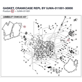 GASKET, CRANKCASE REPL BY 0JWA-011001-30000 product image