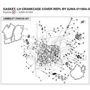 GASKET, LH CRANKCASE COVER REPL BY 0JWA-011004-30000 product image