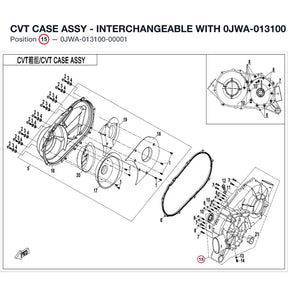 CVT CASE ASSY - INTERCHANGEABLE WITH 0JWA-013100 product image