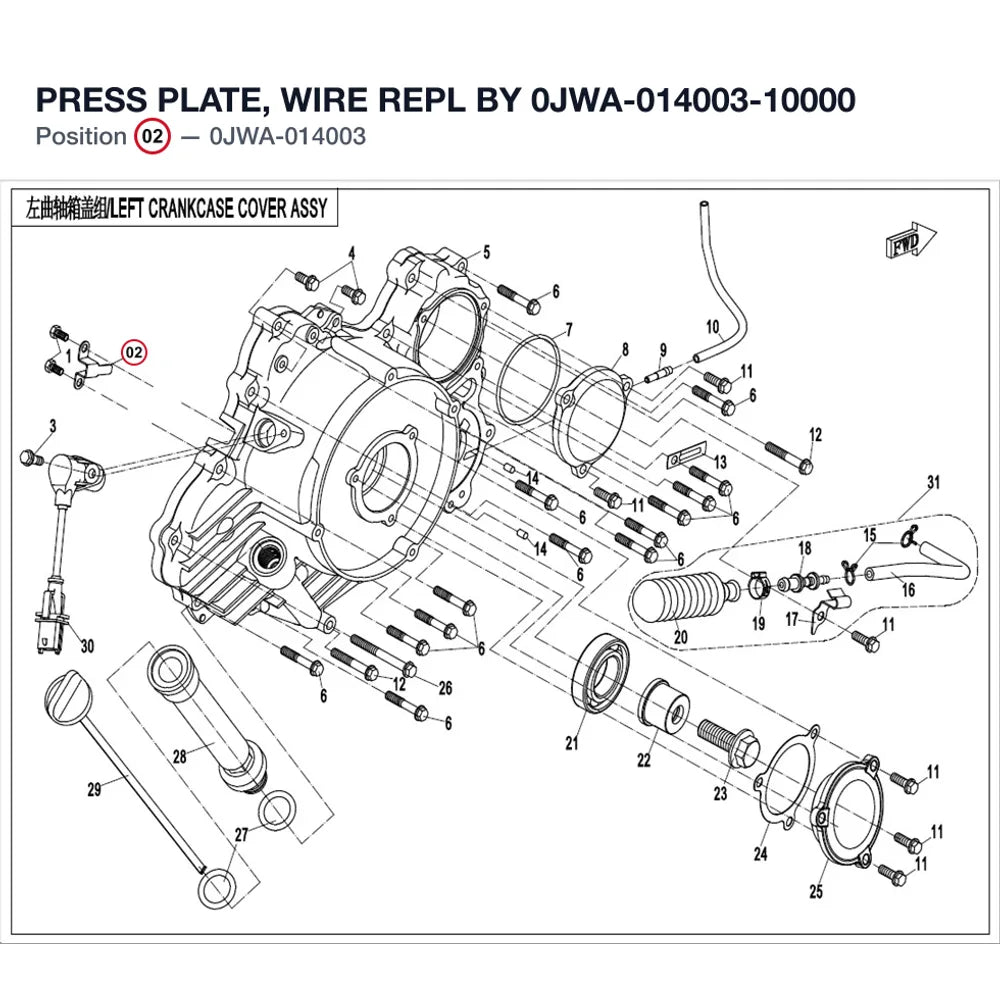 PRESS PLATE, WIRE REPL BY 0JWA-014003-10000 product image