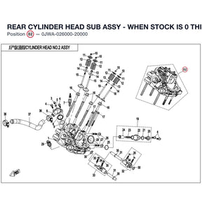 REAR CYLINDER HEAD SUB ASSY - WHEN STOCK IS 0 THIS ITEM IS NO LONGER AVAILABLE product image
