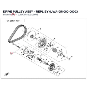 DRIVE PULLEY ASSY - REPL BY 0JWA-051000-00003 product image