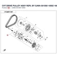 CVT DRIVE PULLEY ASSY REPL BY 0JWA-051000-10002 product image