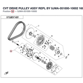 CVT DRIVE PULLEY ASSY REPL BY 0JWA-051000-10002 product image