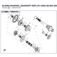 SLIDING BUSHING, GEARSHIFT REPL BY 0JWA-061004-20000 product image