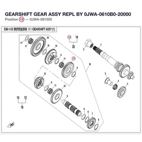 GEARSHIFT GEAR ASSY REPL BY 0JWA-0610B0-20000 product image