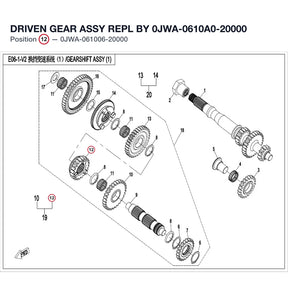 DRIVEN GEAR ASSY REPL BY 0JWA-0610A0-20000 product image