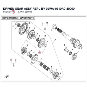 DRIVEN GEAR ASSY REPL BY 0JWA-0610A0-30000 product image